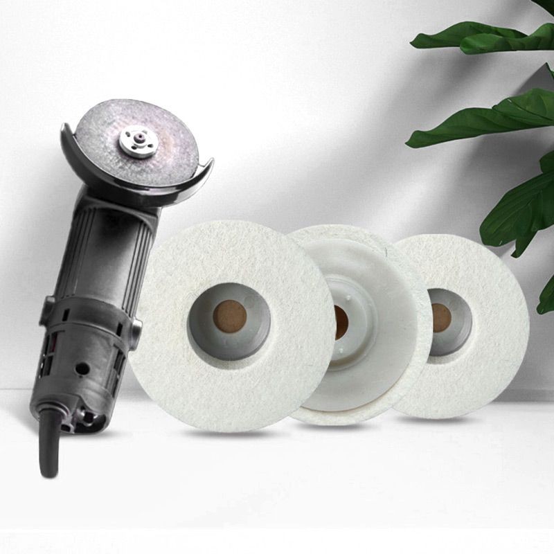Pousbo ® Wool Polishing Wheel Disc buffing wheel 100 Angle Grinder Felt Polishing Buffer Pad for Met