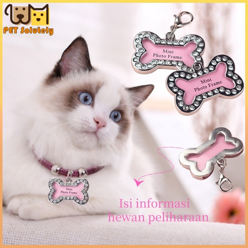 Tag Nama Pet Tag Anjing Kucing Stainless Steel Tag Untuk Anjing Kucing Liontin