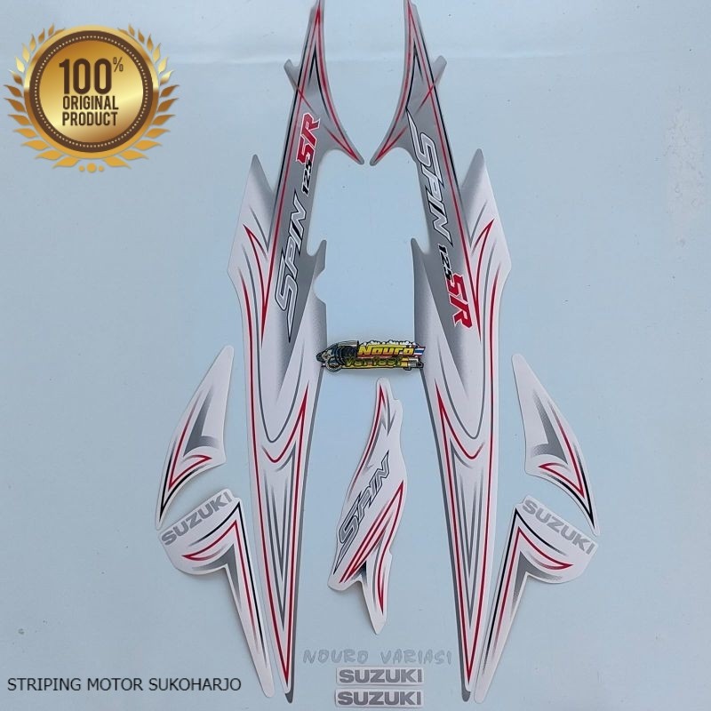 (ORI) Striping Suzuki spin sr 125 2007 2008 abu  Kualitas original pabrik