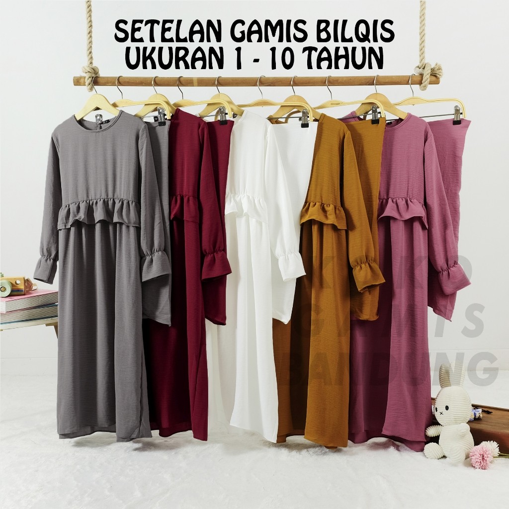 [HOT NEW] COD Gamis Polos Anak Perempuan 1-10 Tahun Abaya Anak Polos Gamis dan Kerudung Gamis Manasi