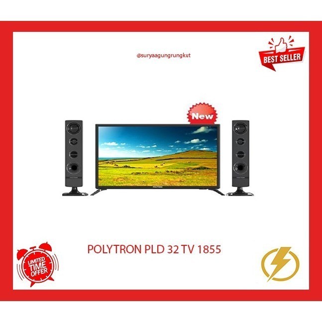 DIGITAL LED TV POLYTRON 32 INCH SPEAKER TOWER - PLD 32 TV 1855