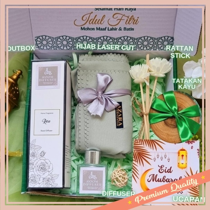 

Parcel LEbaran idul fitri souvenir hampers cantik murah / Hampers Lebaran Humidifier / Kado Idul Fitri Diffuser - Diffuser Hijab