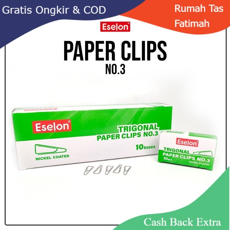 

Promo Klip / Trigonal Clip / Paper clip / Penjepit kertas Eselon no 3 Murah By Rumah Tas Fatimah