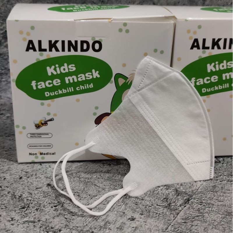 Promo DUCKBILL ANAK GARIS PUTIH ISI 50 / DUCKBILL ANAK PUTIH / DUCKBILL ANAK POLOS PUTIH By Nayyara 