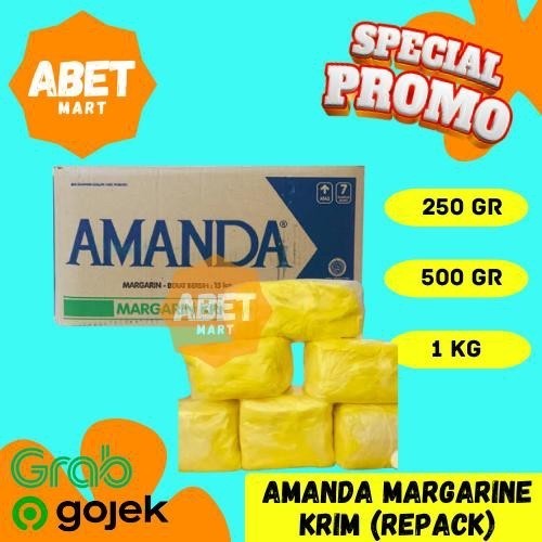 

Margarin Krim Amanda Repack 250Gr 500Gr 1Kg - 250 500 Gr 1 Kg - Mentega Roti Kue Adonan Cream