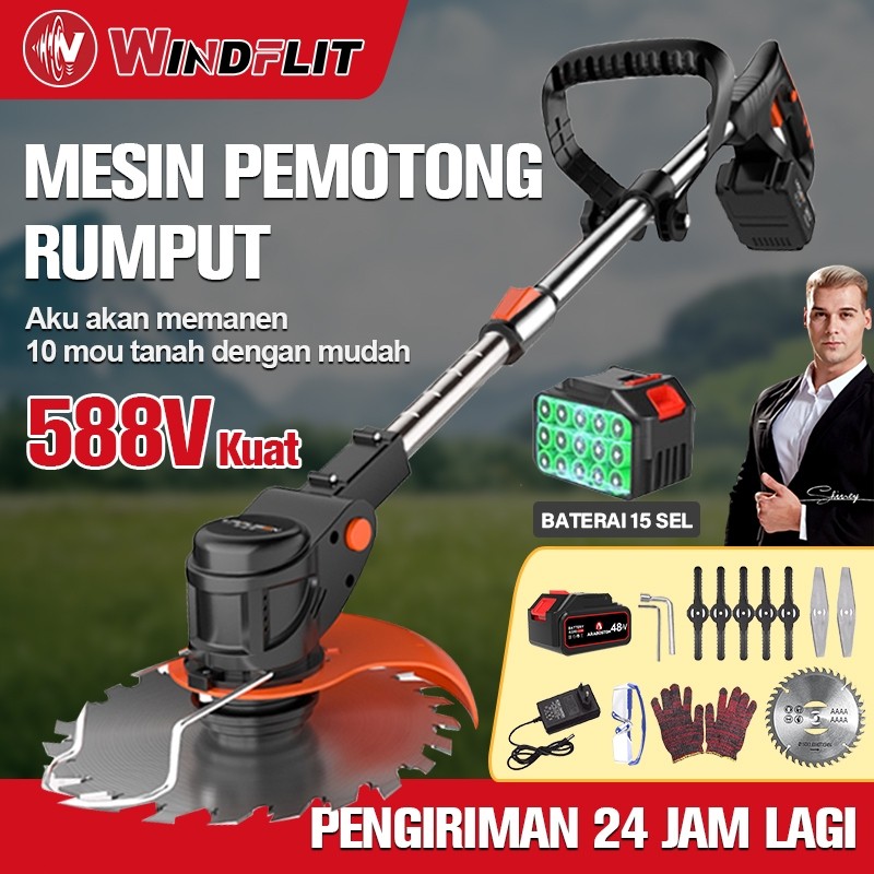 DF78YG IRONHOOF 588V/88 Mesin Pemotong Rumput mesin rumput mesin pemotong rumput baterai alat potong