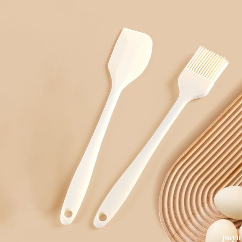 

（QXJ)Alat Pengaduk Mentega Silikon Alat Memanggang Kuas Minyak Makanan Dapur