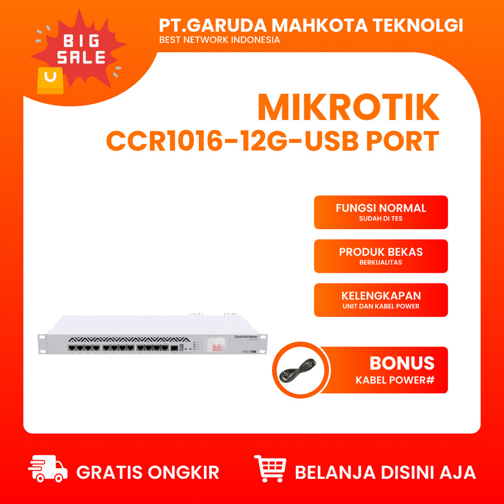 Mikrotik CCR1016-12G Cloud Core Mikrotik Router Bekas Original