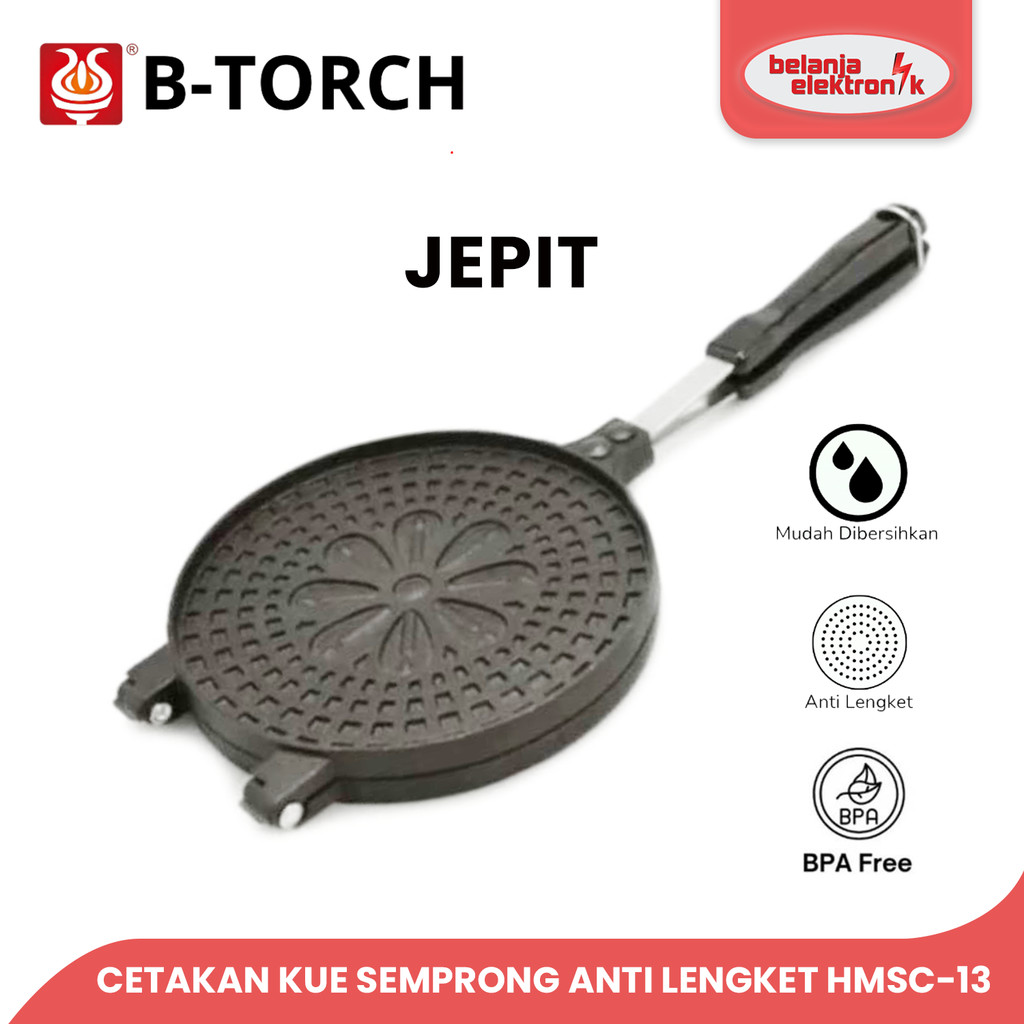 

B-TORCH CETAKAN KUE SEMPRONG EGG ALLUMUNIUM ANTI LENGKET JEPIT HMSC-13