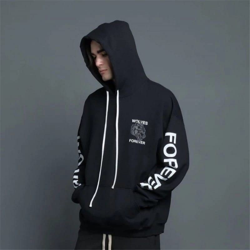 Jaket Hoodie Distro WOLVES Hoodie Pria Wanita