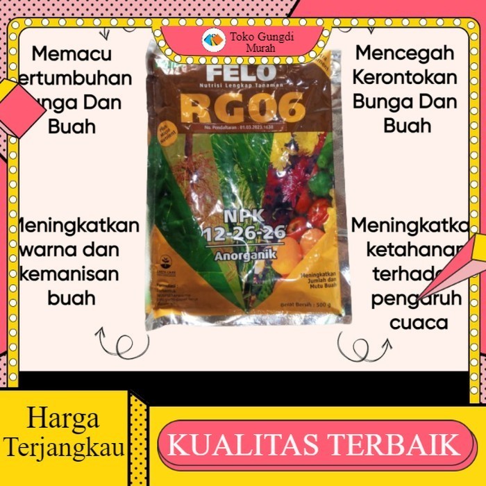 BTN felo rg 06 500gram pupuk BUAHnpk masa pembuahan