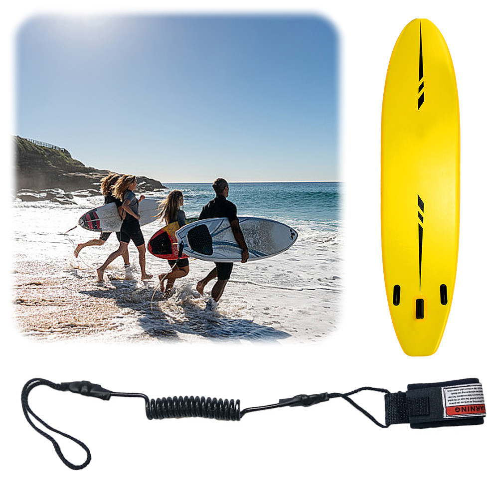 

Premium Coiled Wrist Surf Leash TPU Stay on Board Ankle Strap Paddleboard Ankle Leash Surfing Accessories