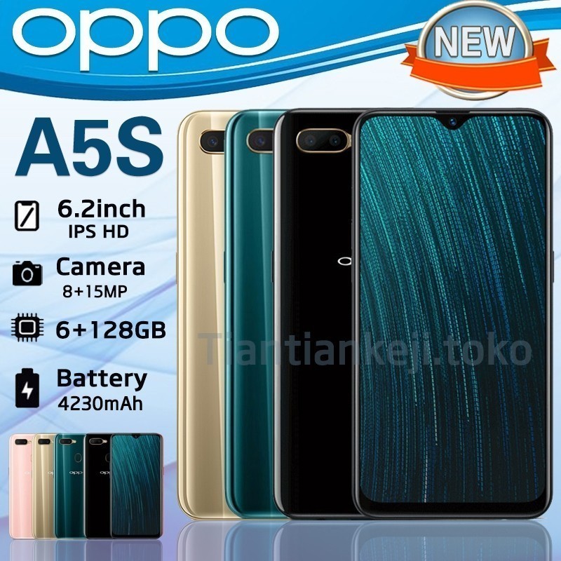 [100% Ori baru] hp oppo a5s ram 6+128GB distributor 4G grosir termurah Garansi 1 Tahun  [Smartphone]