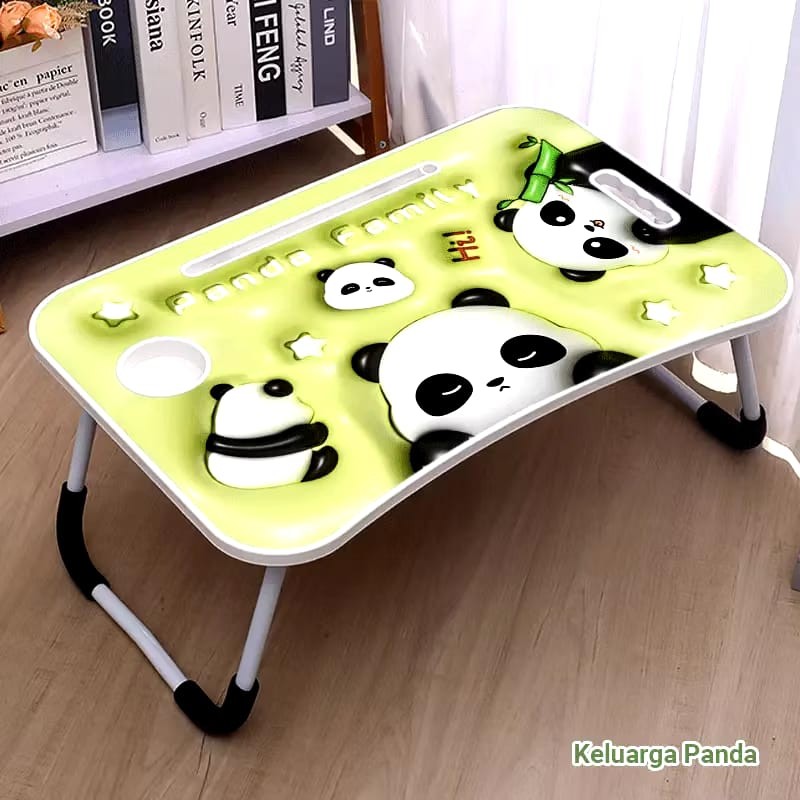 Meja Belajar Lipat Portable Jumbo / Meja Belajar Kayu Impor S1