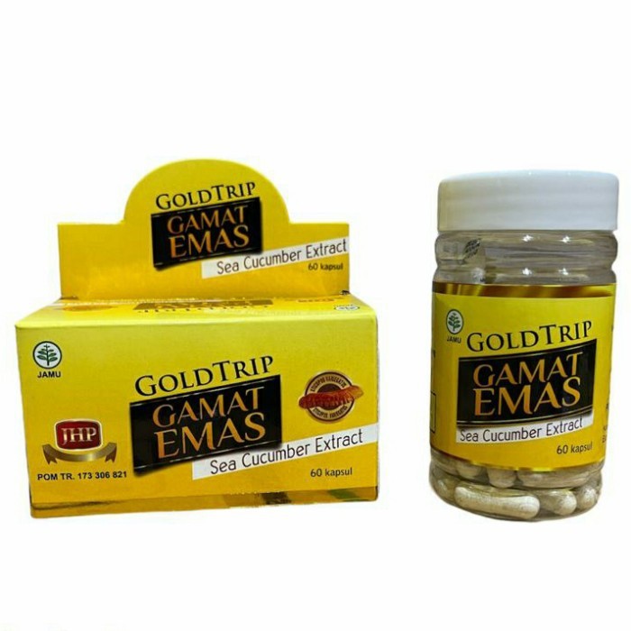 Kapsul Gamat Gold Trip Goldtrip isi 60 | Kapsul Gamat Emas QNC  ( Obat Osteoporosis tulang )