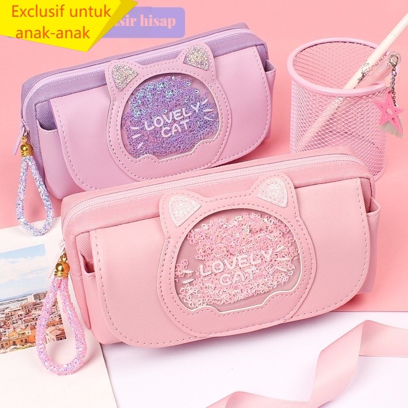 

Multifunction Pencil Case Cute Organizer Tempat Pensil Cartoon QuickSand Animal Kotak Tempat Pensil Cute Organizer Sayang