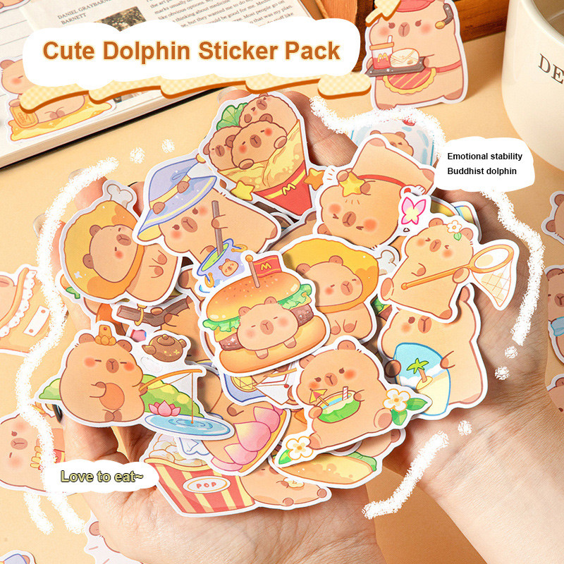 

COD Tas Stiker Kapibara Buku Tempel Siswa Bahan Dekoratif Stiker Telepon Gelas Air Lucu