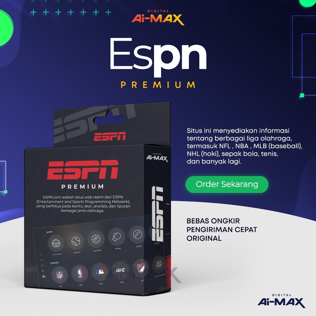[1-1] ESPN+ PREMIUM Akun Premium Streaming Olahraga HD & Live Events [1 Bulan] Auto Delivery 24/7 Su