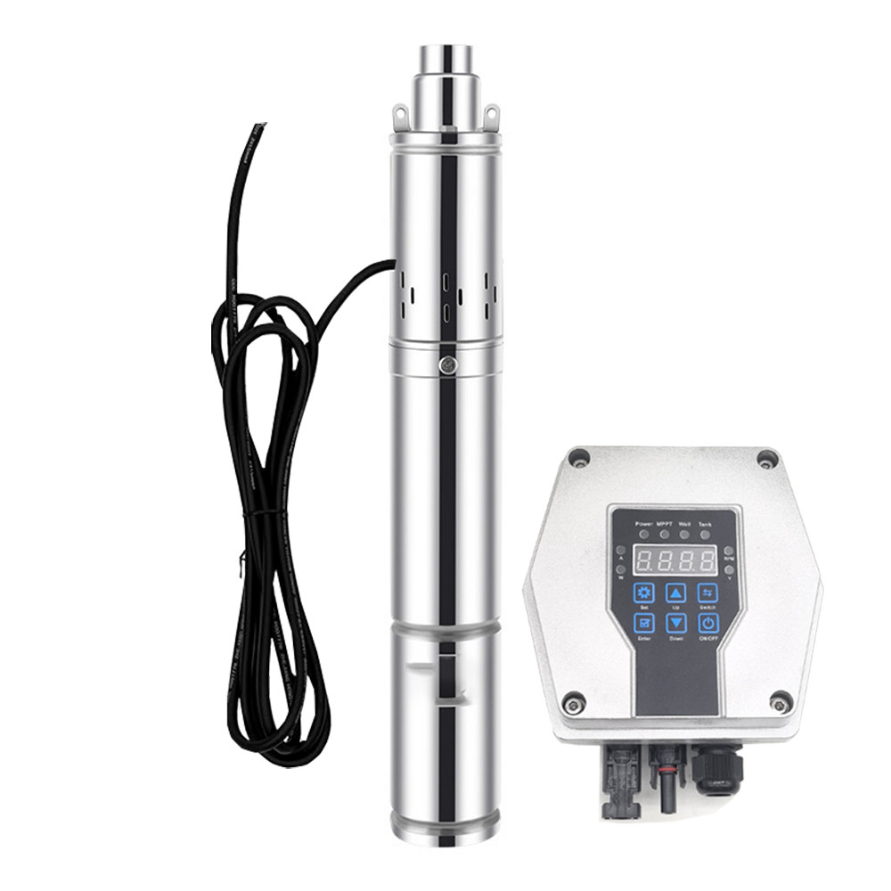 DC 96V Solar Panel Well Irrigation Motor Pump With Solar MPPT Controller Borehole Submersible Pump H