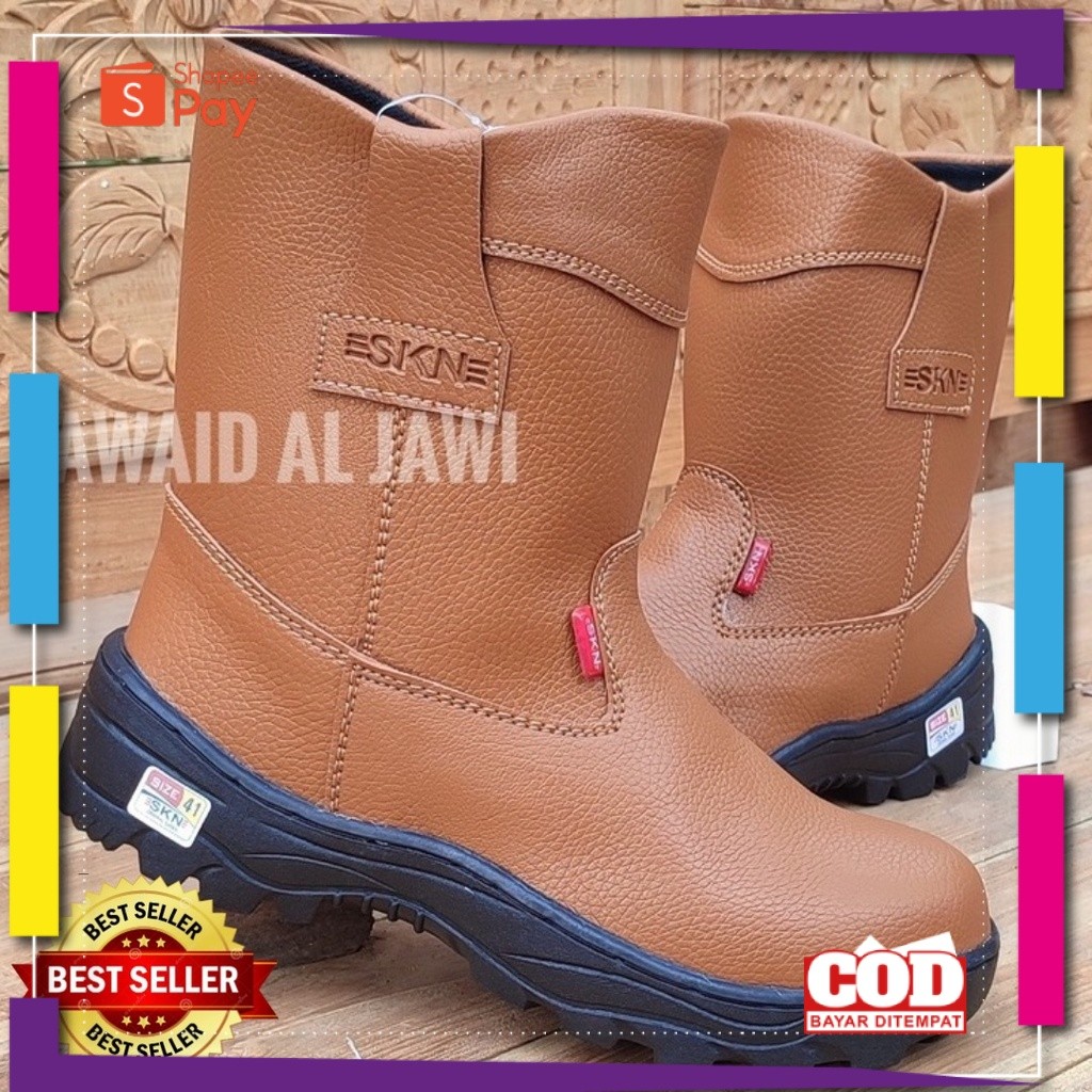 [PREMIUM ORIGINAL] Sepatu Septi Safety Boots King SKN Terbaru Murah Keselamatan Kerja Pabrik Proyek 