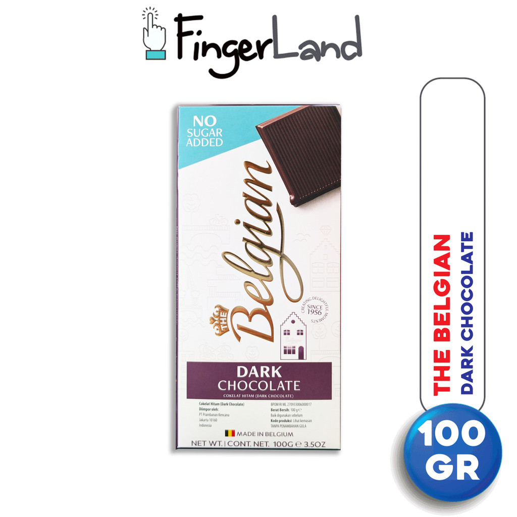 

The Belgian No Sugar Added Dark Chocolate 100 Gram Cokelat Hitam