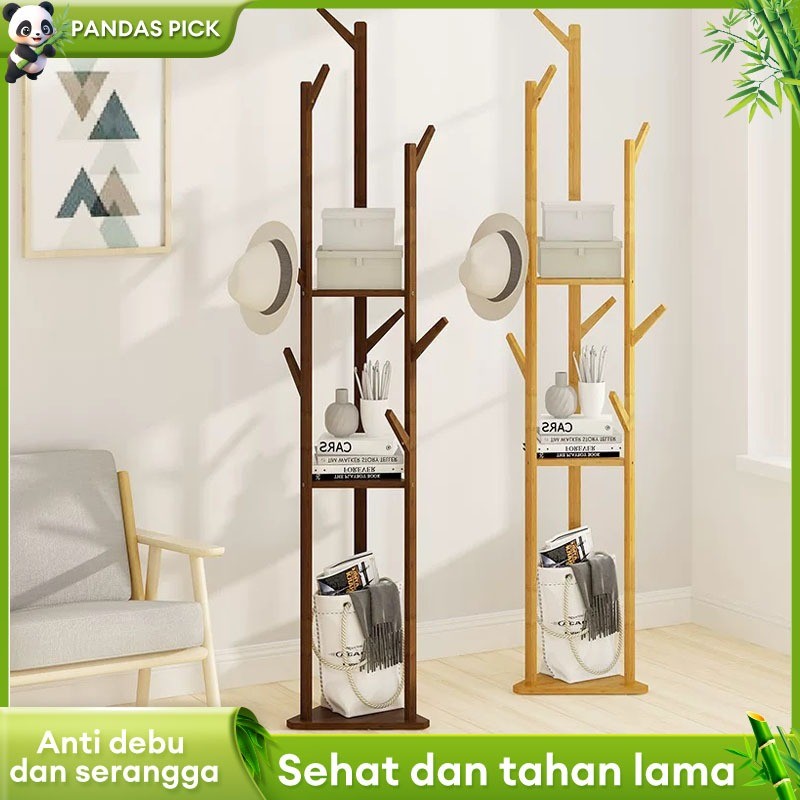 Stand Hanger Rak/Rak mantel kayu/kayu Gantungan Baju/Coat Rack Gantungan Tas Dan Topi Multifungsi/Ga