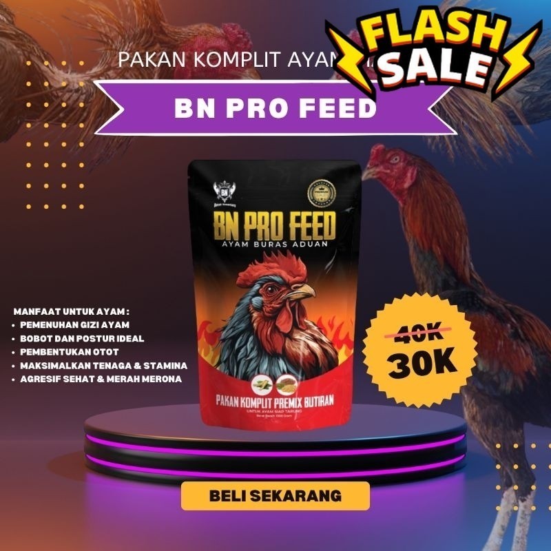 Hot Pakan ayam aduan komplit racikan siap tarung adu BN PRO FEED