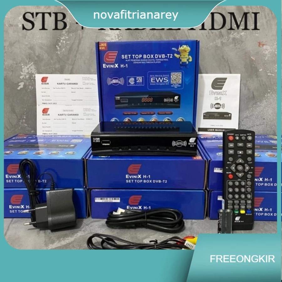 Set Top Box DVB-T2 / DVB-C Merk EVINIX H-1 stb tv box evinix receiver tv