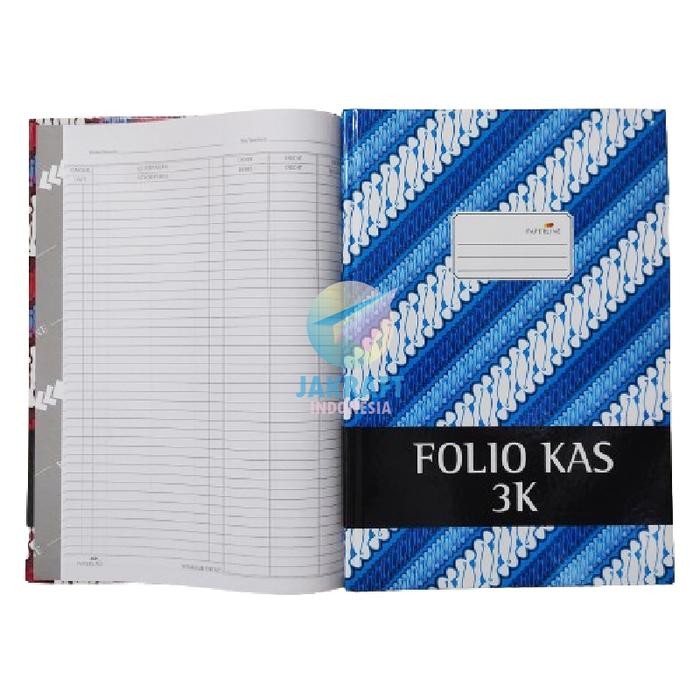 

TERLARIS! (1 Pcs) Buku Tulis Folio Kas 3K Debet Kredit Hard Cover PAPERLINE isi 100 Lembar F4 Hardcover Besar Akuntansi