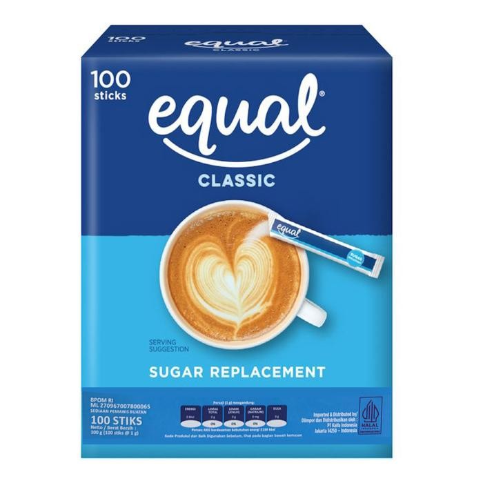 

Equal Classic STICK Sweetener Zero Calorie / Pemanis Pengganti Gula