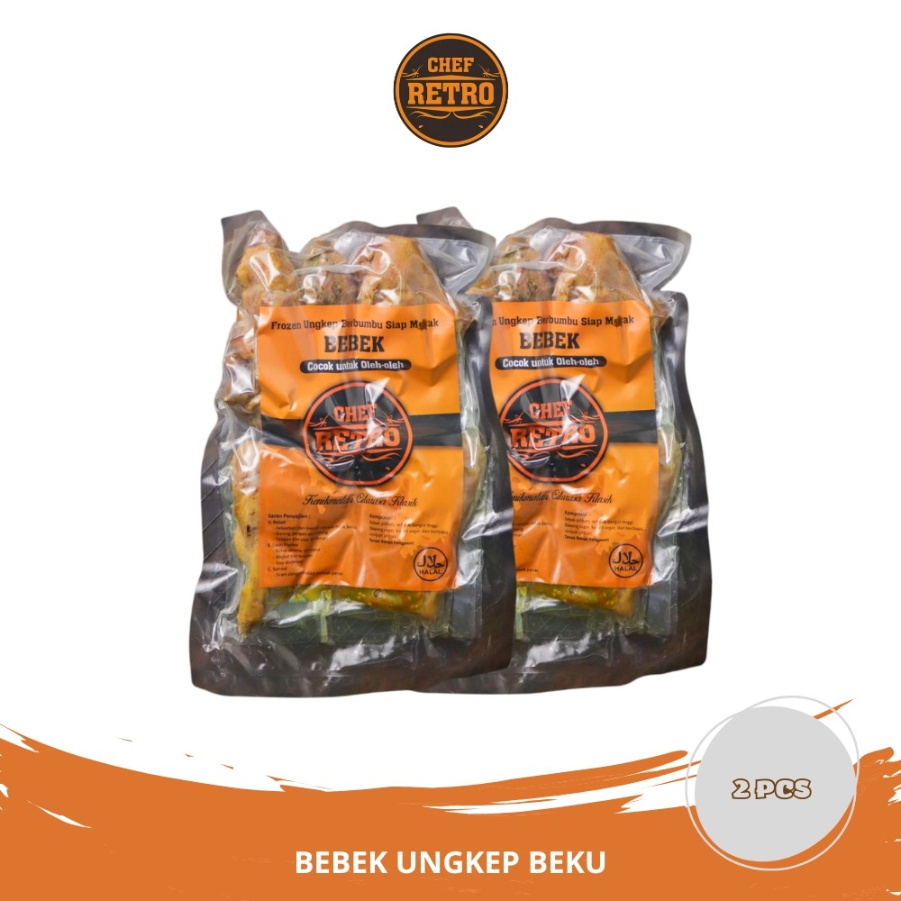 

CHEF RETRO - Bebek Ungkep Beku - 850gr (2 Pcs)