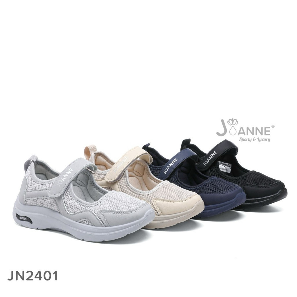 JOANNE JN2401 Casual Strap Sneakers Sepatu Wanita