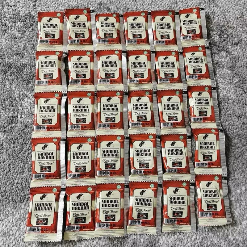 

NL 1 Carton / 3 Pack Sambal Naknan Sachet Level 3 • Original Enak Tenan