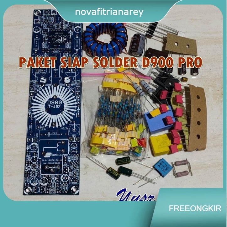 Paket DIY  D900 Plus Speaker Protector Class D Power Amplifier PCB Part komplit protect siap solder