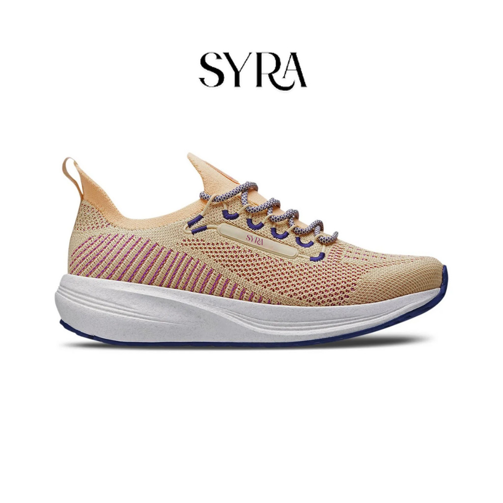 Syra - Sepatu Sneakers Polos Pria Peach Orange