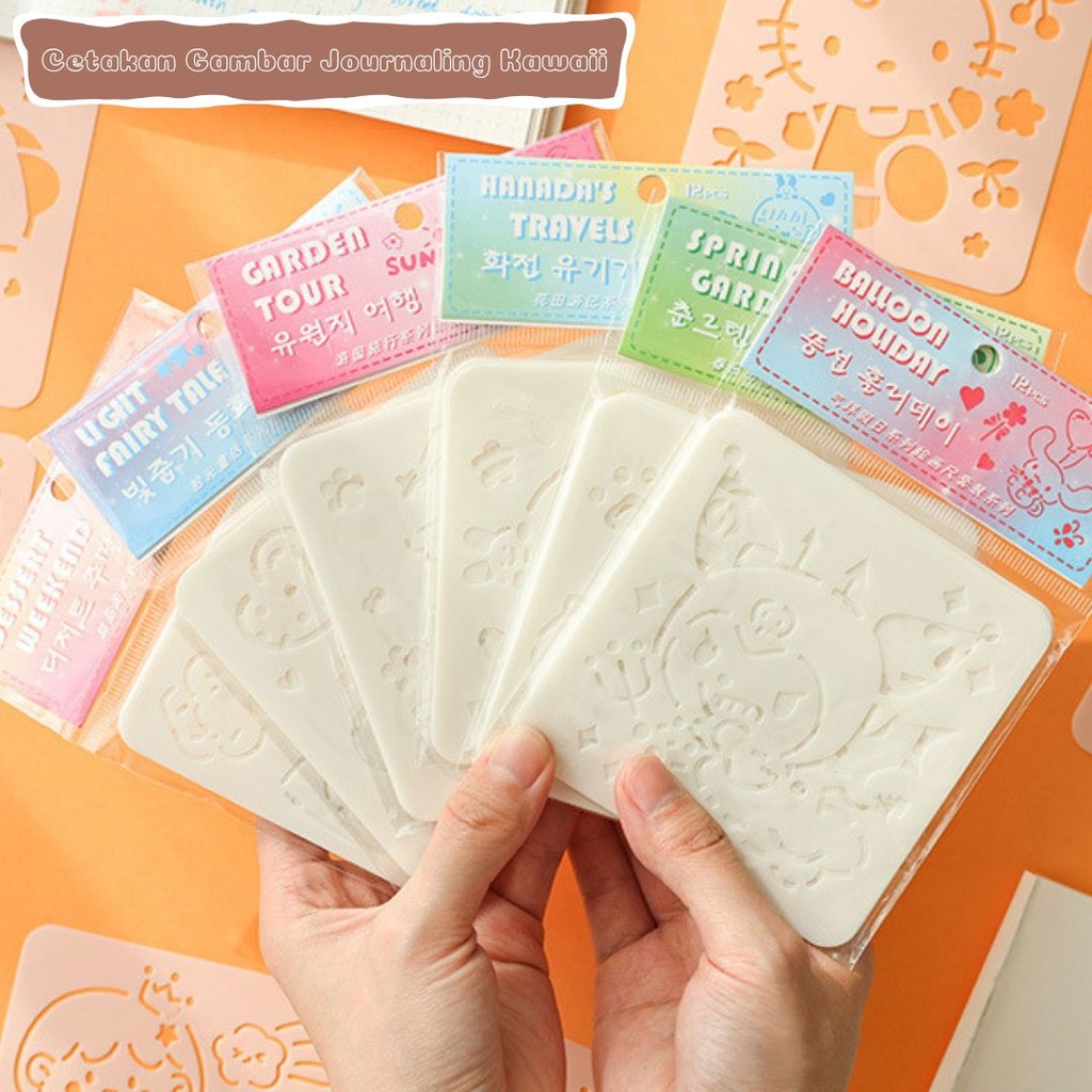 

TERFAVORIT! CETAKAN MENGGAMBAR BAHAN PVC ISI 8 PCS GAMBAR KARTUN LUCU REUSABLE EASY TO CLEAN