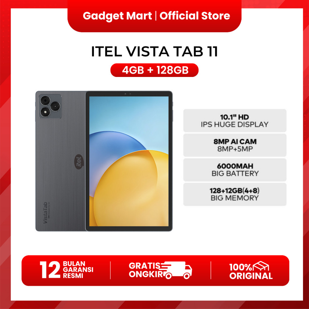ITEL Vista Tab 11 4/128GB - Garansi Resmi