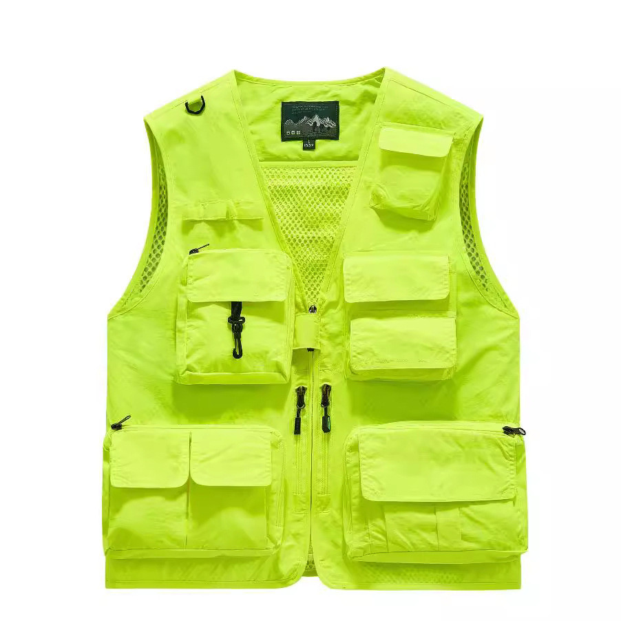 Rompi Pria Musim Semi dan Musim Panas Rompi Jala Kamuflase Fotografi Outdoor Direktur Rompi Kasual M