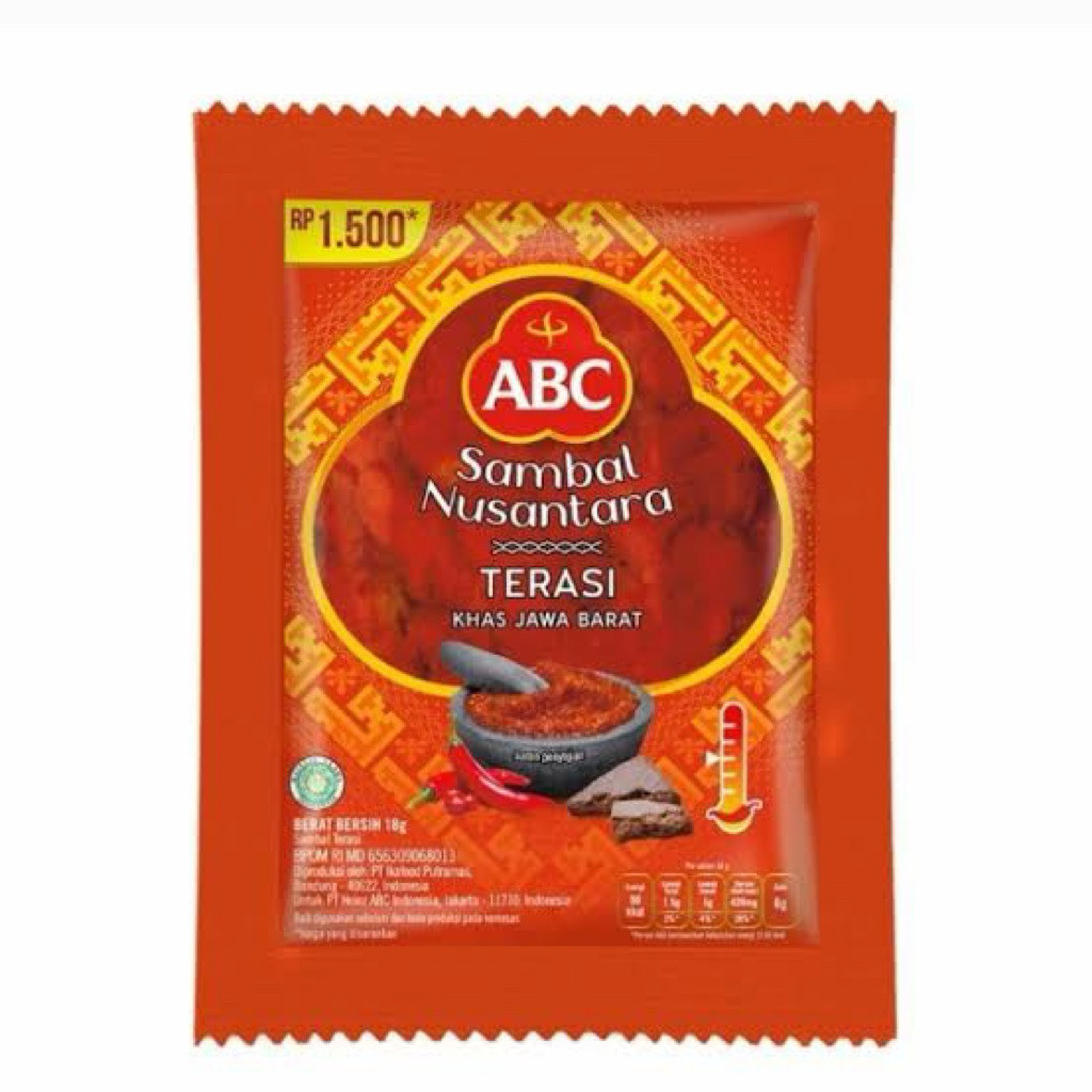 

Abc Sambal Terasi / 1 Pak / 10 Pcs