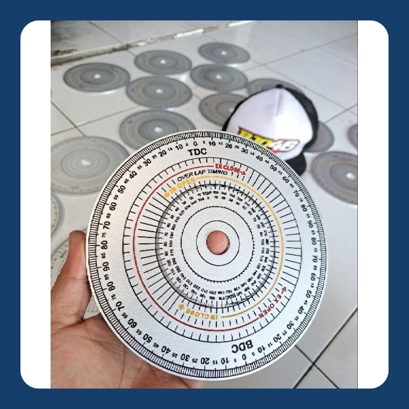 Busur derajat tebal 5mm durasi noken as racing dial set dayel flexible piringan derajat dial indikat