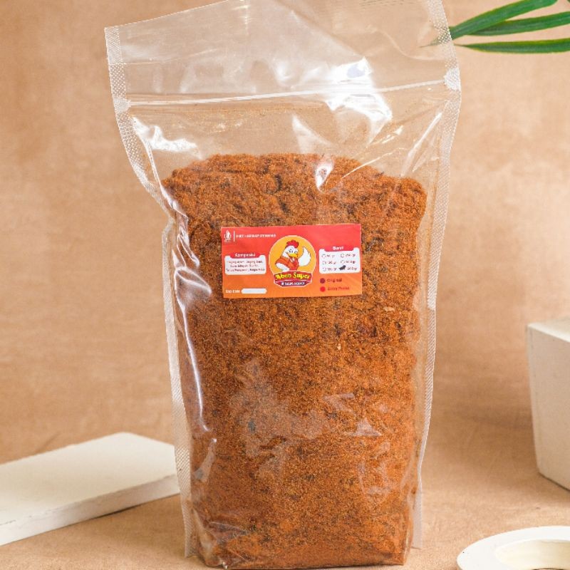 

[AYAM MIX SAPI 1KG] ABON ASLI JOGJA ORIGINAL & EKSTRA PEDAS ENAK MANIS GURIH