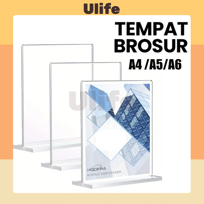 

Tempat Brosur Akrilik A4-A5-A6 / Stand Akrilik / Tent Card Akrilik