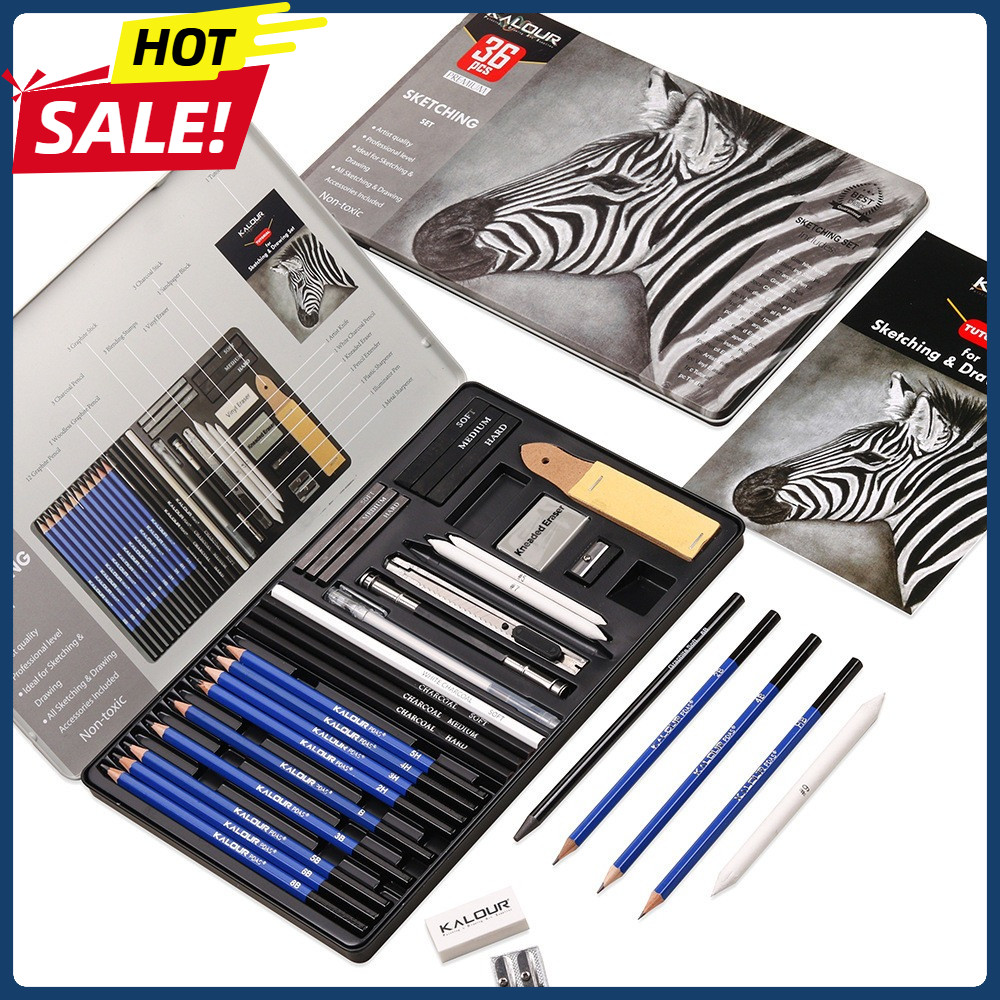 

Set 36 Pcs Metal Tin Box Pensil Gambar Lukis Sketsa Lengkap Paket