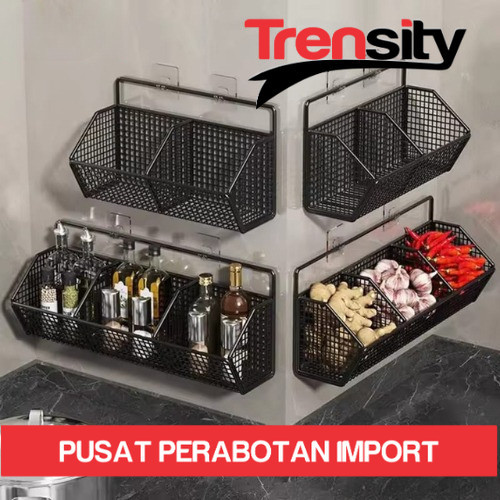 Rak Keranjang Jaring Tempat Bumbu Dapur Rak Bawang Dan Cabe *TRENSITY*