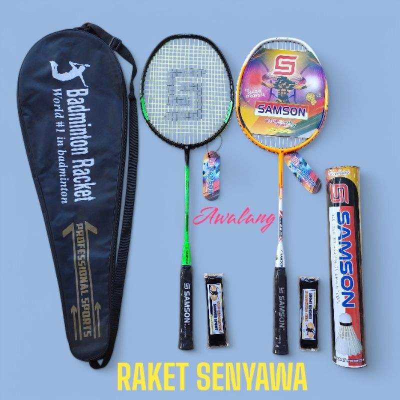 [PREMIUM ORIGINAL] PROMO Raket badminton senyawa berlogo PBSI raket grip tas kok raket komplit
