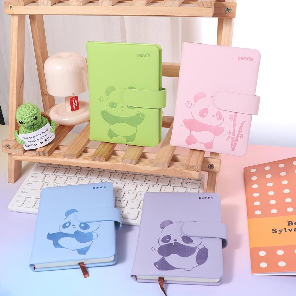 

Practical A6 B6 Pocket Notebook Panda Cartoon Portable Handbook Waterproof Cover Mini Diary Book Stationery