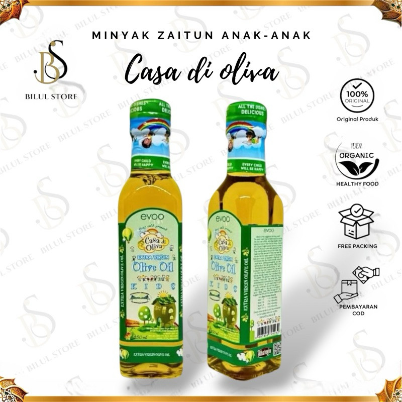 

Minyak Zaitun Anak Casa Di Oliva 250ml – EVOO Original untuk MPASI & Daya Tahan Tubuh