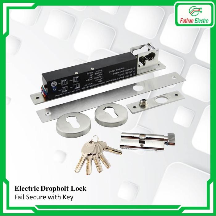 

Dropbolt Lock Fail Secure with Key - Electric Lock Drop Bolt