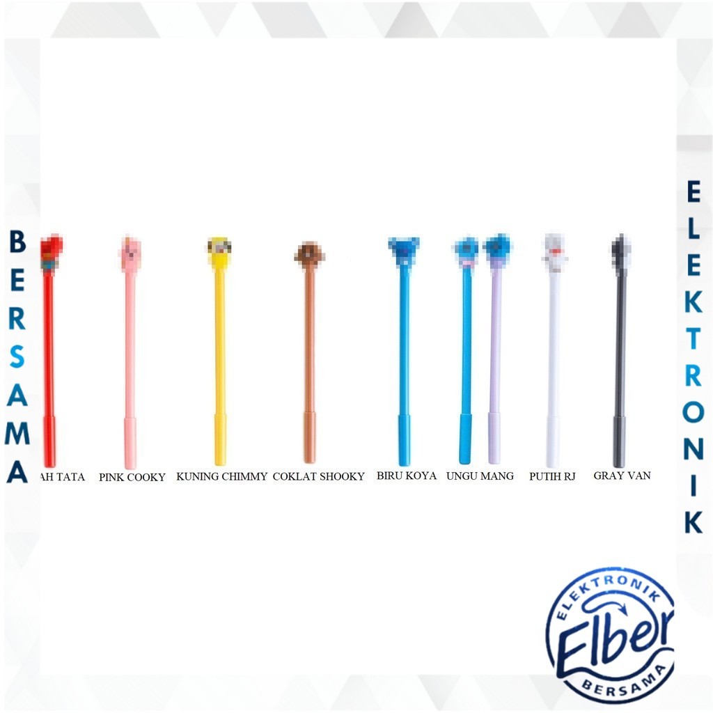 

ELBER Pena BT-21 Karakter Pulpen Warna Army 0.5mm Balpoin Lucu Murah Y1067
