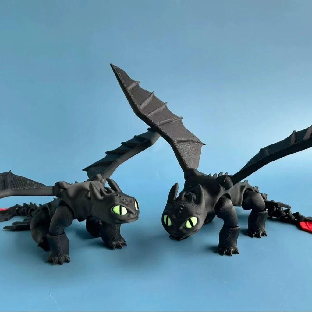

3D How To Train Your Dragon Master Toothless Cartoon Action Joint Activity Figurine Children's Creative Desktop Model Decorative